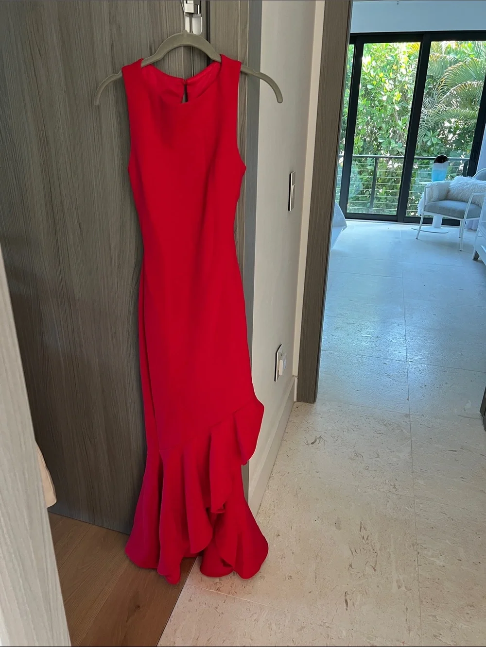NWT REVOLVE SAINTS & SECRETS SHOWPO Luiza red ruffle corset back dress US /XS - Picture 2 of 13